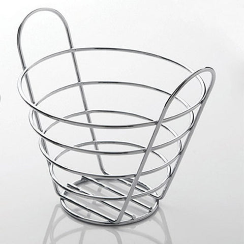 American Metalcraft WBC705 Round Chrome Wire Basket with Handles