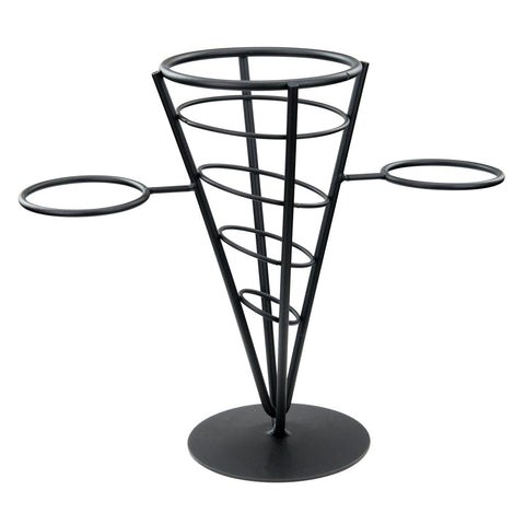 Winco WBKH-5 Single Cone French Fry Holder, Black Wire