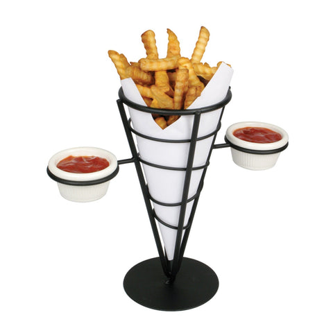 Winco WBKH-5 Single Cone French Fry Holder, Black Wire