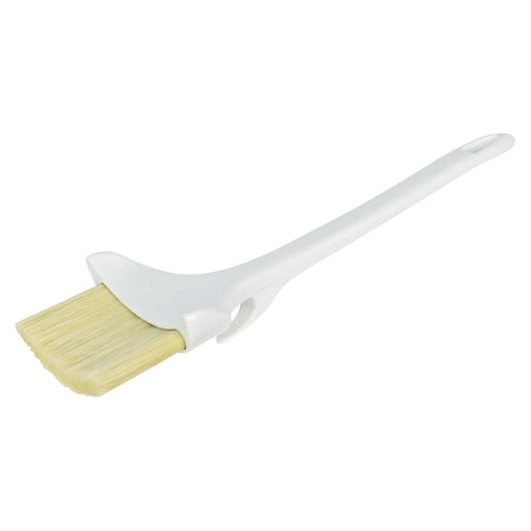 Winco WBRP-30H Pastry/Basting Brush with Hook, 3" Wide Concave Head, Boar Hair Bristles