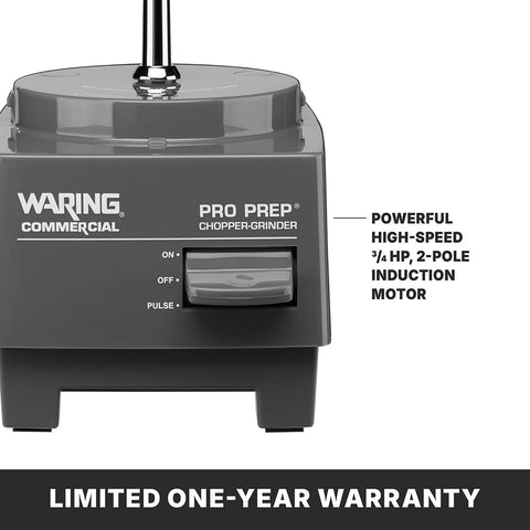 Waring WCG75 Pro Prep Chopper Grinder, 3/4 Qt Dual Bowl Commercial Food Processor