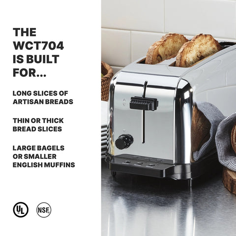 Waring WCT704 Light-Duty 4-Slice 2-Slot Toaster