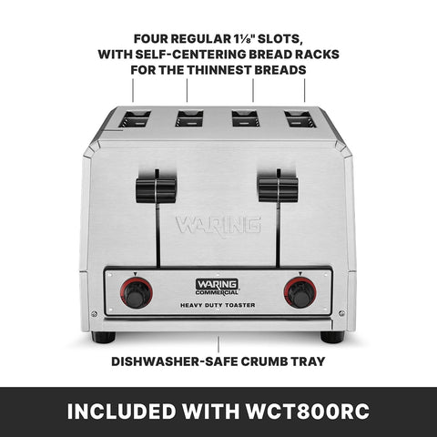 Waring WCT800RC Heavy-Duty 4-Slot Commercial Toaster