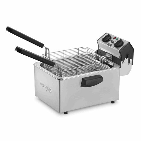 Waring WDF75RC Compact Countertop Electric Deep Fryer, 8.5 lb Capacity