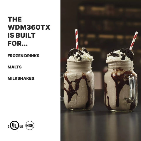 Waring WDM360TX Heavy-Duty Triple-Spindle Drink Mixer with Timer