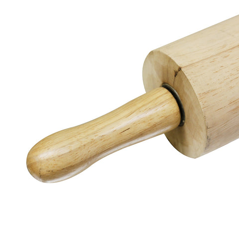 Thunder Group WDRNP015 15" Wooden Rolling Pin with 3-1/4" Barrel