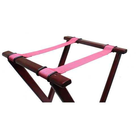 Thunder Group WDTHTS032 Double Bar Folding Wood Tray Stand, Mahogany Finish, Acacia Wood