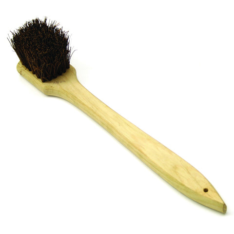 Thunder Group WDWB020 20" Palmyra Bristles Wok Brush with Wood Handle