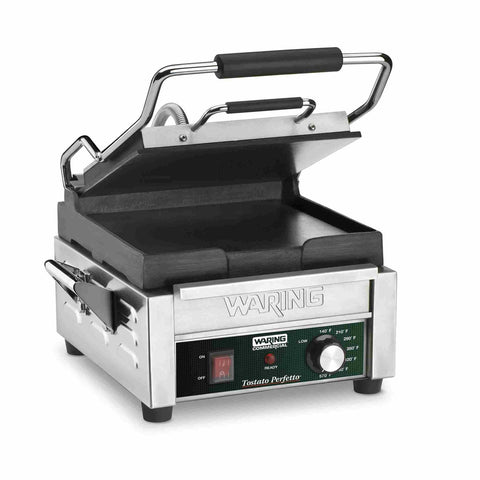 Waring WFG150 Flat Plate Panini Grill with Cast-Iron Plates