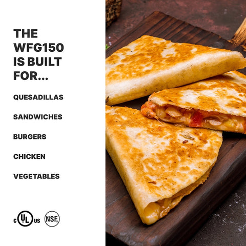 Waring WFG150 Flat Plate Panini Grill with Cast-Iron Plates