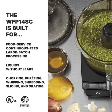 Waring WFP14SC 3.5 Qt Continuous-Feed Commercial Food Processor