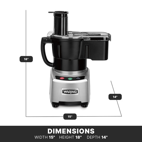 Waring WFP16SCD 4-Qt Continuous-Feed Commercial Food Processor with Dicing Kit