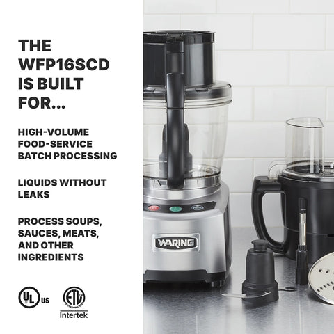 Waring WFP16SCD 4-Qt Continuous-Feed Commercial Food Processor with Dicing Kit