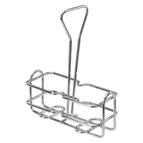 Winco WH-3 Chrome-Plated Wire Cruet Rack for 6 oz Oil/Vinegar Bottles