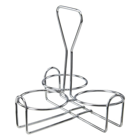 Winco WH-4 Chrome Plated 3-Ring Condiment Jar Rack