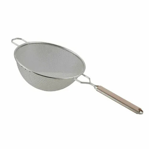 Libertyware WHSDF10 10" Fine Double Mesh Strainer with Wood Handle