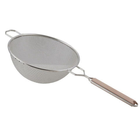 Libertyware WHSDM10 10" Medium Double Mesh Strainer with Wood Handle