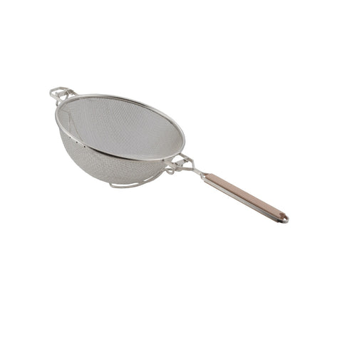 Libertyware WHSHD10 10" Heavy Duty Double Mesh Strainer with Wood Handle