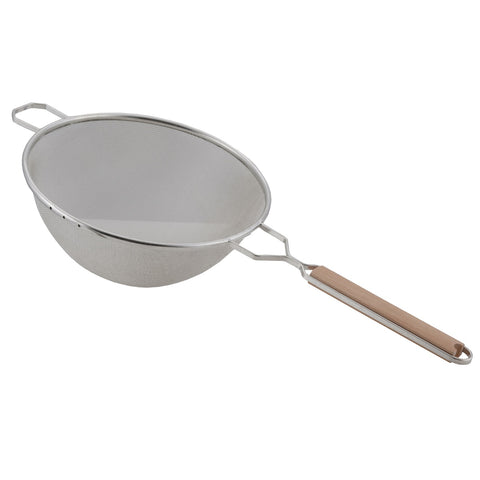 Libertyware WHSSF10 10-1/4" Fine Single Mesh Strainer with Wood Handle