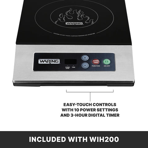 Waring WIH200 Countertop Induction Hot Plate, 120V 1800W