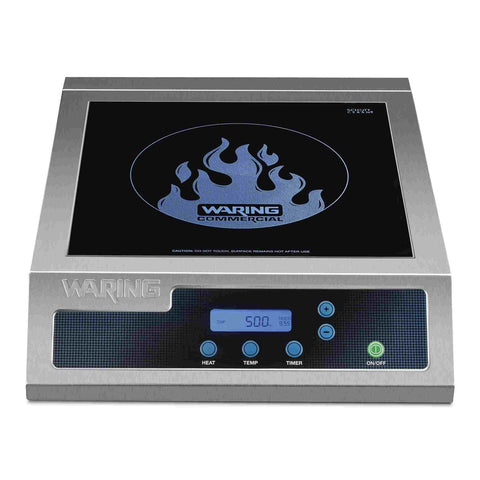 Waring WIH400 Heavy-Duty Single Induction Range Hot Plate, 120V 1800W