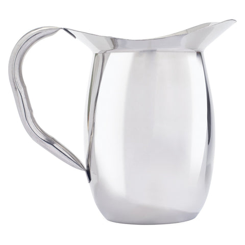 Winco WPB-2 2 Qt. Stainless Steel Bell Pitcher with Mirror Finish