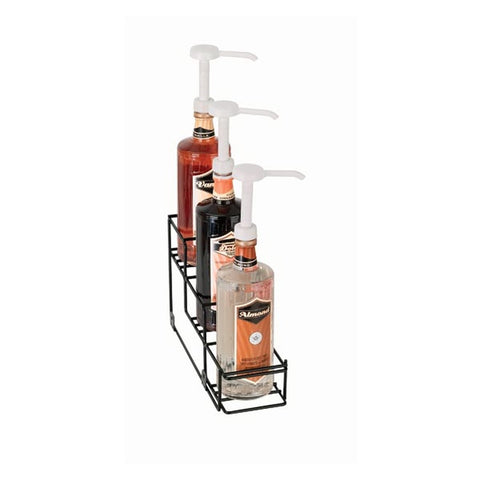 Dispense-Rite WR-BOTL-3 3-Section Wire Bottle Organizer, Black