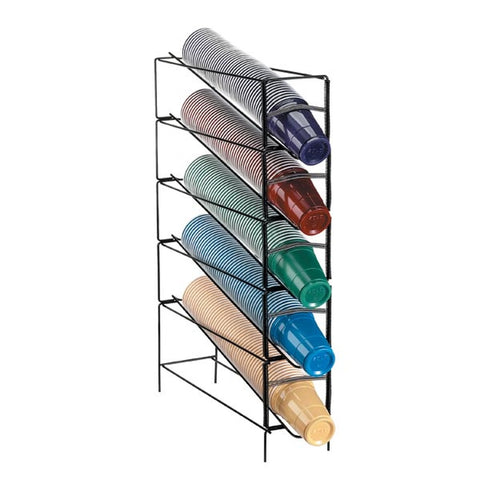 Dispense-Rite WR-CT-5 Five-Section Countertop Wire Rack Cup Dispenser