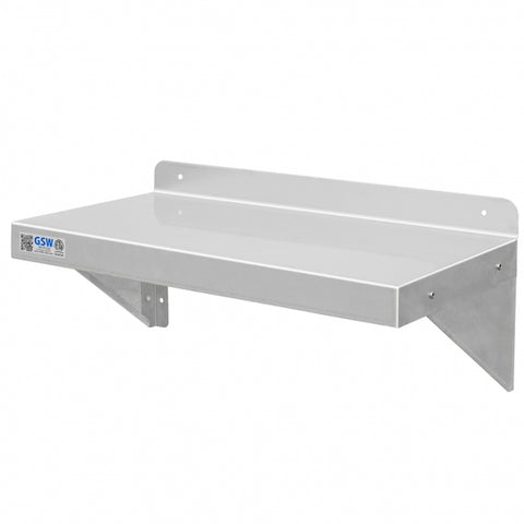 GSW USA WS-W14B 14" Stainless Steel Wall Shelf Bracket