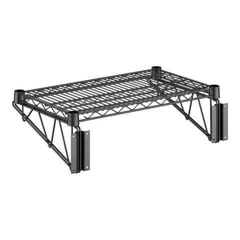 Enhanced Wire Shelving WS1460EB 14" x 60" Black Epoxy Wire Wall Mount Shelf
