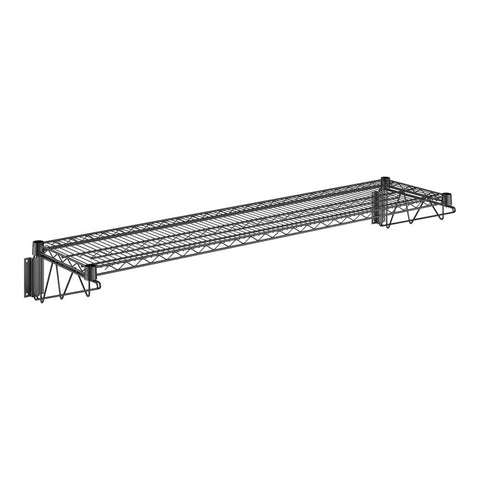 Enhanced Wire Shelving WS1460EB 14" x 60" Black Epoxy Wire Wall Mount Shelf
