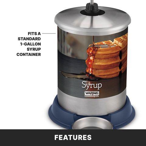 Waring WSD1G 1-Gallon Stainless Steel Countertop Syrup Dispenser