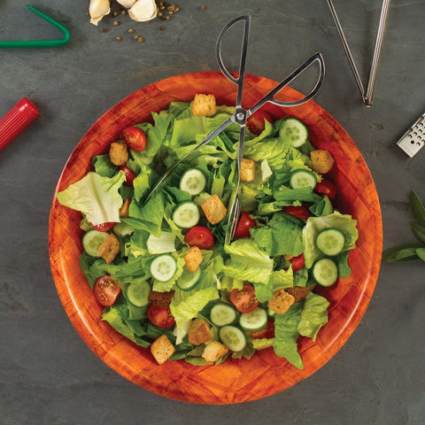 Winco WWB-14 14-Inch Round Woven Wood Salad Bowl