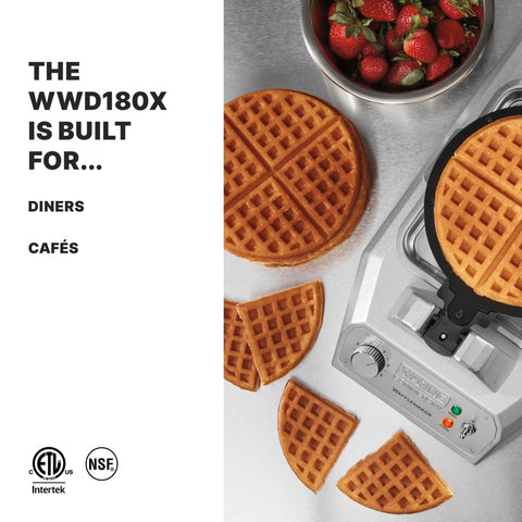 Waring WWD180X Single Classic Waffle Maker (Rotary)