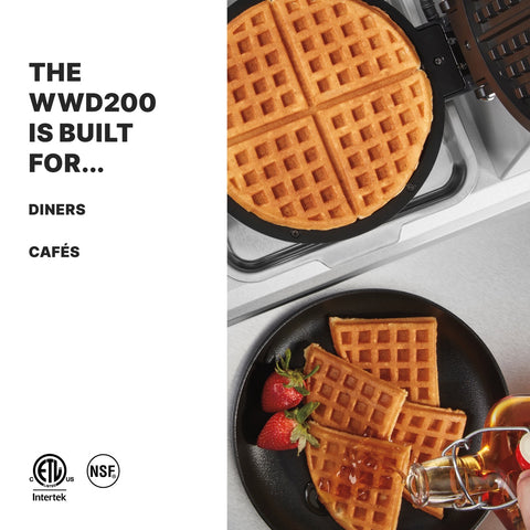 Waring WWD200 Double Classic Waffle Maker (Vertical, Rotary)