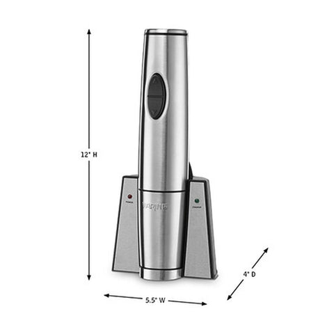 Waring WWO120 Portable Rechargeable Electric Wine Bottle Opener