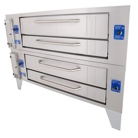 Bakers Pride Y-602 Double Deck Gas Pizza Deck Oven, 60 x 36 Deck, 240,000 BTU