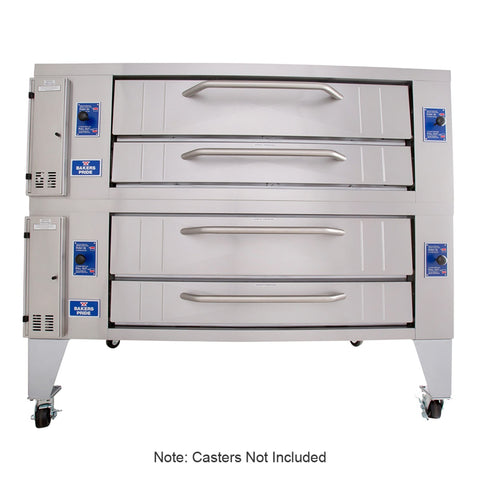 Bakers Pride Y-602 Double Deck Gas Pizza Deck Oven, 60 x 36 Deck, 240,000 BTU