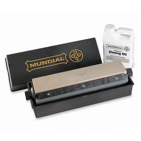 Mundial ZH110 Rotating 3-Stone Multi-Hone 11" Knife Sharpener with Honing Oil