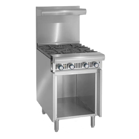 Imperial IHR-4-24-XB 24 in Gas Heavy Duty Add-A-Unit Range with (4) Open Burners and Open Cabinet Base