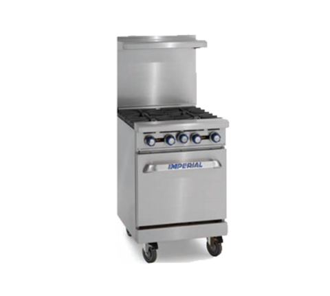 Imperial IR-G24 24 in Gas Range with 24 in Full Griddle and Space Saver Oven