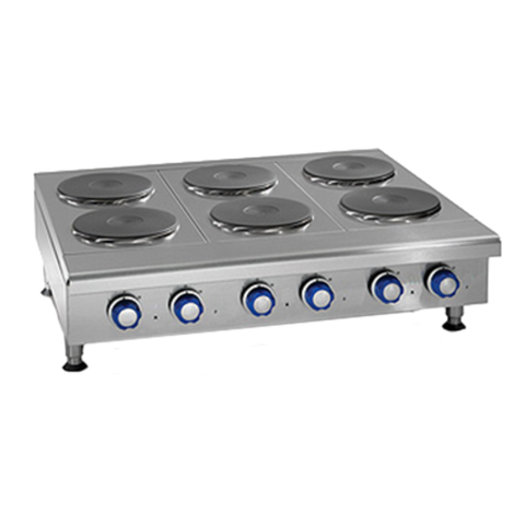 Imperial IHPA-2-24-E Electric Countertop Hot Plate, 2 Round Elements, 24" Wide