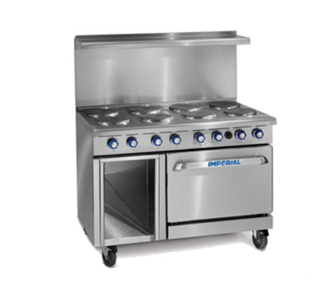 IR-8-E Imperial 48" 8-Burner Electric Range w/ 2 Ovens