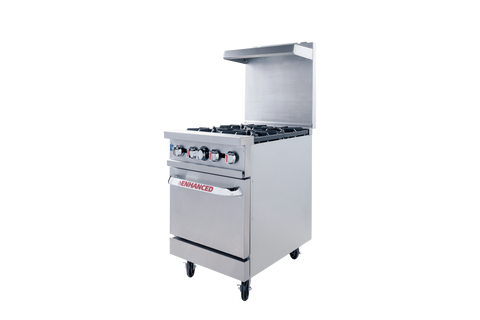 Enhanced Gas Equipment ER-4 Enhanced 24" 4-Burner Gas Range with Oven