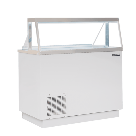 EDC-46-HC Enhanced Dipping Cabinet w/Sneeze Guard 46\" white exterior