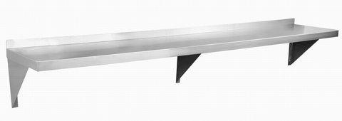 Enhanced SS & Equipment E-WS-1296 12"D x 96"W Stainless Steel Wall Mount Shelf