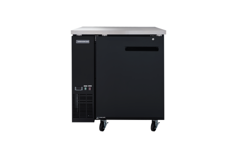 Enhanced Refrigeration EBB-24-36F-HC Enhanced Back Bar Cooler, 36" W x 24" D, Black, 1 Solid Door