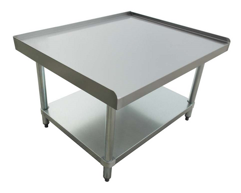 E-ESG-3036-316 Enhanced Equipment stand 30"X36"X24"H, SS Top with 2" turn up, Galvanized undershelf and legs