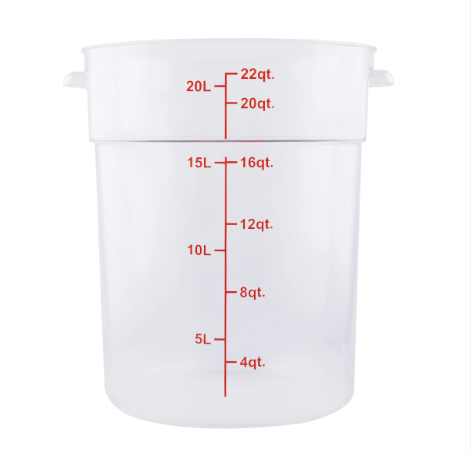 ERC22T Cresco Resco Round Food Container 22 qt, Translucent-Enhanced Smallwares