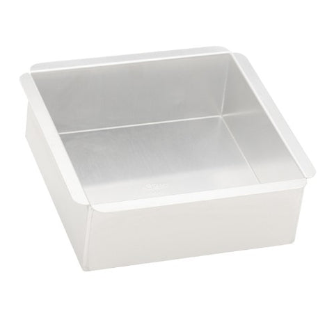 Ateco 12088 8" x 8" x 3" Aluminum Square Straight-Sided Cake Pan